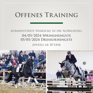 Am 04. und 05. Mai lädt das NRW Landgestüt zum „Offenen Training“ ins Landgestüt nach Warendorf ein. | © Landgestüt NRW 