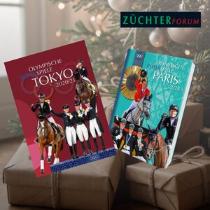 Geschenktipps zu Weihnachten: Bildreihe zu den Olympischen ReiterSpielen 2020/21 und 2024.