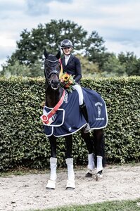 Westfalen-Champion der fünfjährigen Dressurpferde: Fiete v. Fashion in Black NRW | © Maikefotografie