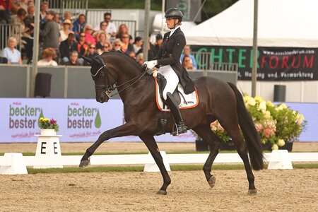 Sie siegten im kleinen Finale der Siebenjährigen, Most wanted Nero von Bellin und Leonie Richter. | © Bischoff