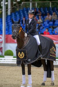 Royal Hope OLD erhielt mit Tanja Fischer bei den fünfjährigen Dressurpferden die Tagesbestnote. | © Equitaris Royal Hope OLD erhielt mit Tanja Fischer bei den fünfjährigen Dressurpferden die Tagesbestnote. | © Equitaris