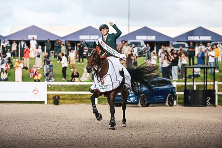 Siegreich im Nationenpreis: Lord Pezi Junior v. Lord Pezi und Abdullah Alsharbatly.  | © M. Froment
