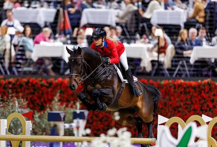 Bull Run's Jireh (ex. Uno) und Kristen Vanderveen (USA) beim Weltcupfinale in Basel. | © Lafrentz